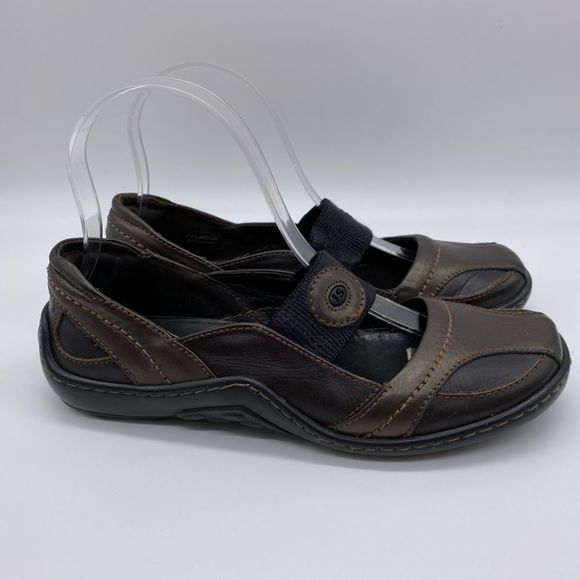 Josef Seibel Shoes - Josef Seibel Brown Leather Mary Janes Flat Shoes